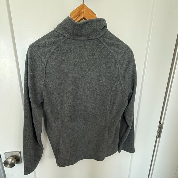 Lands' End Woman's Medium 10-12 Grey Zip Up Sweater - Picture 3 of 3
